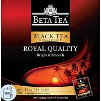Чай чёрный Beta Tea Royal Quality 100 пакетиков фото Чай чёрный Beta Tea Royal Quality 100 пакетиков