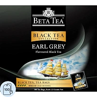Чай чёрный Beta Tea Earl Grey 100 пакетиков (бергамот) фото Чай чёрный Beta Tea Earl Grey 100 пакетиков (бергамот)