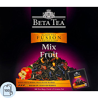 Чай чёрный Beta Tea Fusion Mix Fruit 100 пакетиков фото Чай чёрный Beta Tea Fusion Mix Fruit 100 пакетиков