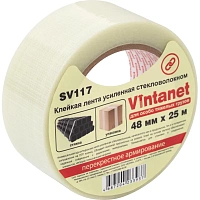Клейкая лента армированная Vintanet SV117 48 мм х 25 м 170 мкм прозрачная фото Клейкая лента армированная Vintanet SV117 48 мм х 25 м 170 мкм прозрачная