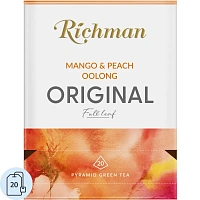 Чай Richman Mango & Peach Oolong зелён с ароматом манго и персика 20пирх2г фото Чай Richman Mango & Peach Oolong зелён с ароматом манго и персика 20пирх2г