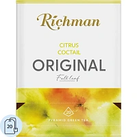 Чай зелёный Richman Citrus Coctail 20 пирамидок фото Чай зелёный Richman Citrus Coctail 20 пирамидок