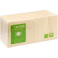 Салфетки бумажные Gratias 2сл 24х24 шампань 250 шт/уп фото Салфетки бумажные Gratias 2сл 24х24 шампань 250 шт/уп