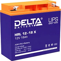 Батарея для ИБП Delta HRL 12-18 X 12В/18, болт М5 (181x77x167мм) фото Батарея для ИБП Delta HRL 12-18 X 12В/18, болт М5 (181x77x167мм)