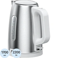 Чайник электрический Braun WK1500WH серебристый фото Чайник электрический Braun WK1500WH серебристый