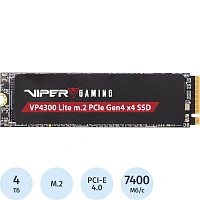 SSD накопитель Patriot Viper VP4300 Lite 4ТБ, M.2 2280, PCIe VP4300L4TBM28H