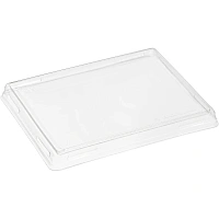 Крышка пластиковая DoEco Opsalad 164x115 мм плоская прозрачная (600 штук в упаковке)