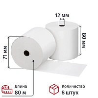 Ролики для касс 80х80х12, т/б, 8 шт./уп СПАЙКА