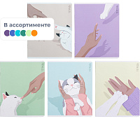 Тетрадь общая Феникс+ Руки и лапки А5+ 48 листов в клетку на скрепках (матовая ламинация) фото Тетрадь общая Феникс+ Руки и лапки А5+ 48 листов в клетку на скрепках (матовая ламинация)