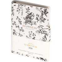 Ежедневник датированный 2026 IF 14х20см 160л, на спир Happiness I1755/black