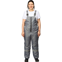 Полукомбинезон рабочий зимний женский з46-ПК серый (р.40-42) 182-188