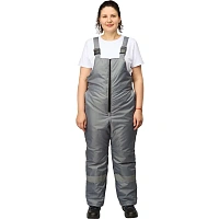 Полукомбинезон рабочий зимний женский з46-ПК серый (р.56-58) 182-188