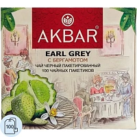 Чай чёрный Akbar Earl Grey 100 пакетиков (бергамот) фото Чай чёрный Akbar Earl Grey 100 пакетиков (бергамот)