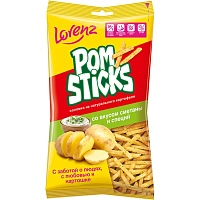 Чипсы картофельные соломкой Lorenz Pomsticksсо вкусом сметаны и специй 100г фото Чипсы картофельные соломкой Lorenz Pomsticksсо вкусом сметаны и специй 100г