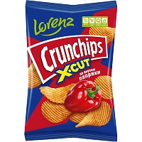 Чипсы Lorenz Crunchips X-Cut со вкусом паприки рифлёные 70 г фото Чипсы Lorenz Crunchips X-Cut со вкусом паприки рифлёные 70 г