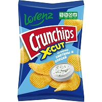 Чипсы Lorenz Crunchips X-Cut со вкусом сметаны и специй рифлёные 70 г фото Чипсы Lorenz Crunchips X-Cut со вкусом сметаны и специй рифлёные 70 г