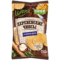 Чипсы картофельные Lorenz Деревенские со вкусом хрена 150г фото Чипсы картофельные Lorenz Деревенские со вкусом хрена 150г