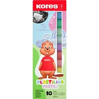 Пластилин Kores Plastilina Пастельный 10 цветов набор общий вес 200гр 34016 фото Пластилин Kores Plastilina Пастельный 10 цветов набор общий вес 200гр 34016