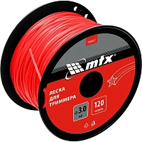 Леска для триммера MTX звезда 3 мм 120 м на катушке (96882) фото Леска для триммера MTX звезда 3 мм 120 м на катушке (96882)