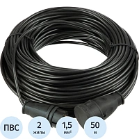 Удлинитель Topfort бублик ПВС 2х1,5 кв.мм 50м 6А 1 гнездо (б/з),с/заг, IP44