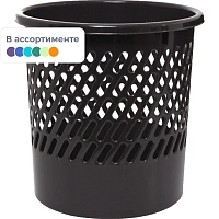 Корзина для мусора офисная 10л пластик в ассортименте