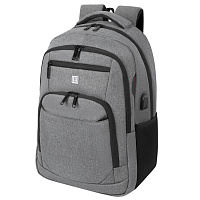 Рюкзак HEIKKI SECURE (ХЕЙКИ) универсальный, отделение для ноутбука, серый, 46x31x19 см, 273895