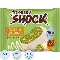 Печенье протеиновое FitnessSHOCK Брауни белый шоколад и фисташка 50 г фото Печенье протеиновое FitnessSHOCK Брауни белый шоколад и фисташка 50 г