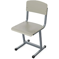 Стул ученический MET_Комус Мебель 7р.г. серый/серый New