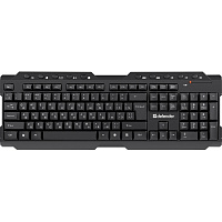 Клавиатура беспроводная DEFENDER Element HB-195 RU, USB, 114 клавиш, черная, 45195 фото Клавиатура беспроводная DEFENDER Element HB-195 RU, USB, 114 клавиш, черная, 45195