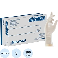 Перчатки нитрил., н/с, н/о,3,9гр./шт,бел.Nitimax (S) 50 п/уп фото Перчатки нитрил., н/с, н/о,3,9гр./шт,бел.Nitimax (S) 50 п/уп