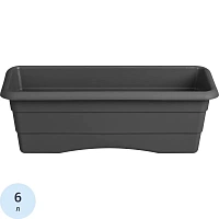 Ящик балконный Гарден №1 графит 40x17x14 см