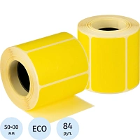 Термоэтикетки 50x30 мм ЭКО 25 мм диаметр втулки для мобильных принтеров (84 рулона по 400 этикеток)
