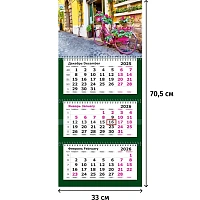 Календарь настенный 3-х блочный 2026 Велосипед 33x70.5 см фото Календарь настенный 3-х блочный 2026 Велосипед 33x70.5 см