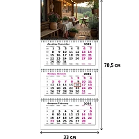 Календарь настенный 3-х блочный 2026 природа 33x70.5 см фото Календарь настенный 3-х блочный 2026 природа 33x70.5 см