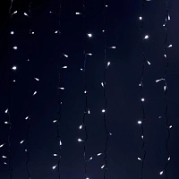 Гирлянда светодиодная Дождь 2x1,5м 300 led хол.белый, проз.провод стат.220В