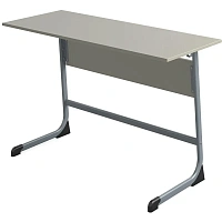Парта двухместная Комус Мебель серый/серый рост 6