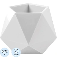 Кашпо с поддоном La decoro Абремо 0.72 л белый (10x10 см) фото Кашпо с поддоном La decoro Абремо 0.72 л белый (10x10 см)