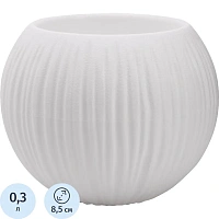 Кашпо с поддоном La decoro Сфера Мини 0.3 л белый (9.7x8.5 см)