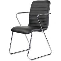 Стул UP_Echair Честер каркас хром кз черный фото Стул UP_Echair Честер каркас хром кз черный