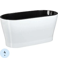 Горшок для цветов Idiland Lira 4 л с внутренней вставкой 2.8 л белый (14x14.5 см) фото Горшок для цветов Idiland Lira 4 л с внутренней вставкой 2.8 л белый (14x14.5 см)