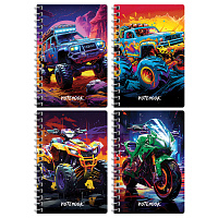 Записная книжка А6 80л. на гребне BG "Bright cars фото Записная книжка А6 80л. на гребне BG "Bright cars