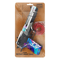 Пистолет деревянный ТРИ СОВЫ Desert Eagle, "Игл Айс", подложка ХДФ с европодвесом, термоусадка фото Пистолет деревянный ТРИ СОВЫ Desert Eagle, "Игл Айс", подложка ХДФ с европодвесом, термоусадка