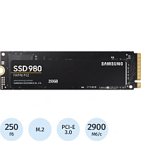 SSD накопитель Samsung 980 250Gb M.2 2280 PCI-e (MZ-V8V250BW)
