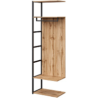 Шкаф Easy to lead K-Loft 241H029 дуб натуральный/чёрный 670х400х2105 мм