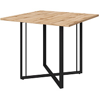 Стол переговорный K-Loft Director 241S013  900х900х752 дуб натур/черный