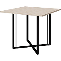 Стол для переговоров Easy to lead K-Loft Director прямой (дуб скандинавский/чёрный 900х900х752 мм)