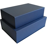 Набор подарочных коробок 2 в 1 на магните  ЛЕН 250x170x70 синий,Д10303П.282 фото Набор подарочных коробок 2 в 1 на магните  ЛЕН 250x170x70 синий,Д10303П.282