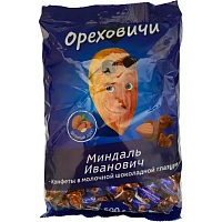 Конфеты шоколадные Миндаль Иванович в молочной шоколад глазури, 500г ОС713 фото Конфеты шоколадные Миндаль Иванович в молочной шоколад глазури, 500г ОС713