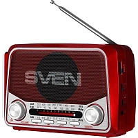 Радиоприемник Sven SRP-150, красный, BT/FM/AM/SW/USB/microSD, фонарь, аккум фото Радиоприемник Sven SRP-150, красный, BT/FM/AM/SW/USB/microSD, фонарь, аккум