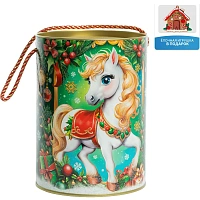 Новогодний сладкий подарок Золотая подкова Туба 700 грамм, K064